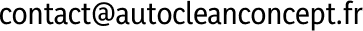 Adresse email Autoclean Concept